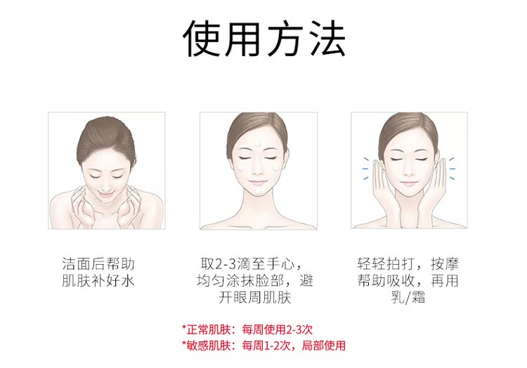 ZQ-II名门果酸焕肤精华液使用小贴士