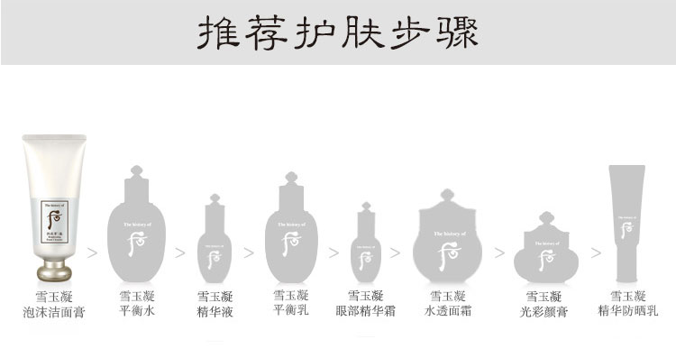 后拱辰享雪玉凝净透泡沫洁面膏护肤顺序